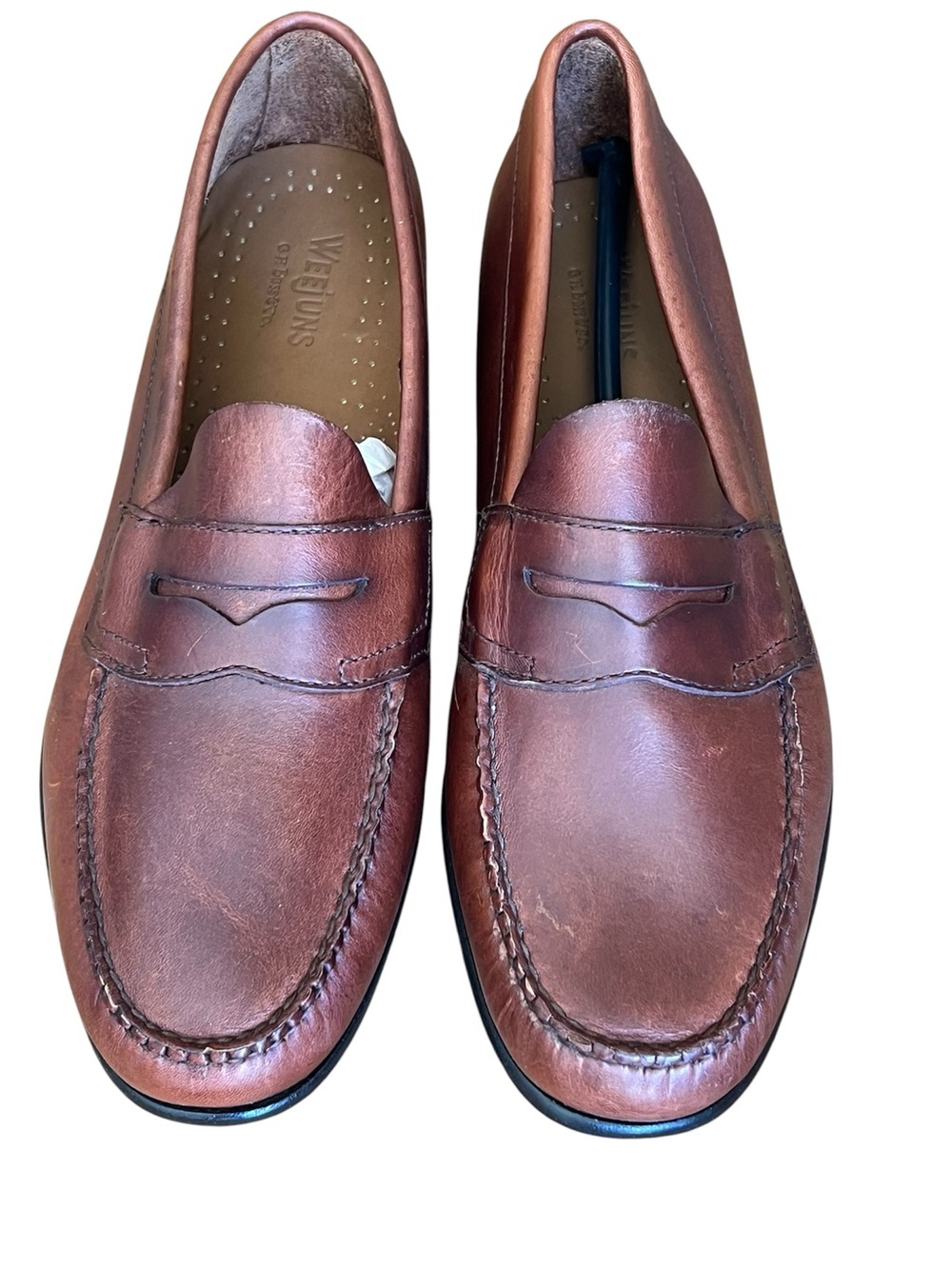 G.H. Bass & Co. Leather Penny Loafers in Cognac Brown